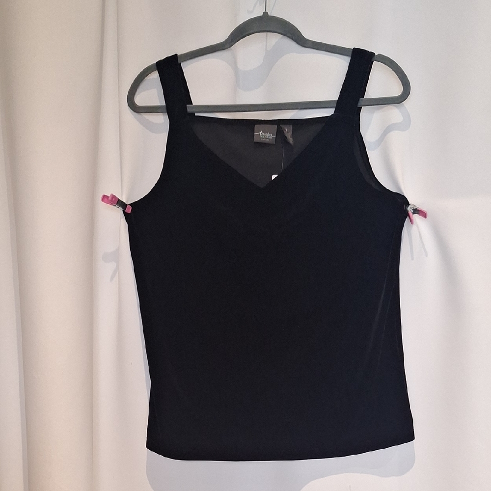Chico's Travel Collection Black Sleeveless Velvet Tank Top Size Chico's 1 US M